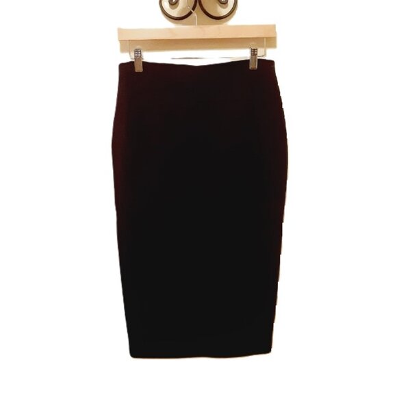 NEW Sanctuary Midi Pencil Skirt Black Tan Button Small - Picture 4 of 6